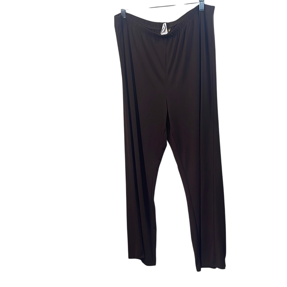 Brown Elastic Waist Lounge Pants | Pull‑On Relaxed Fit Trousers 16W